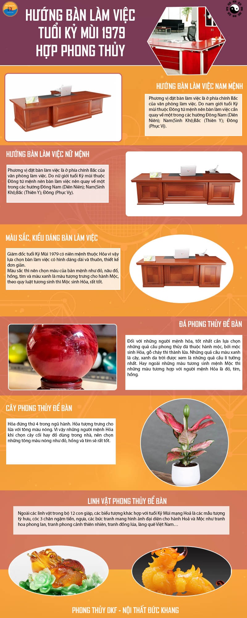 Hướng đặt bàn làm việc tuổi Kỷ Mùi 1979 theo phong thủy