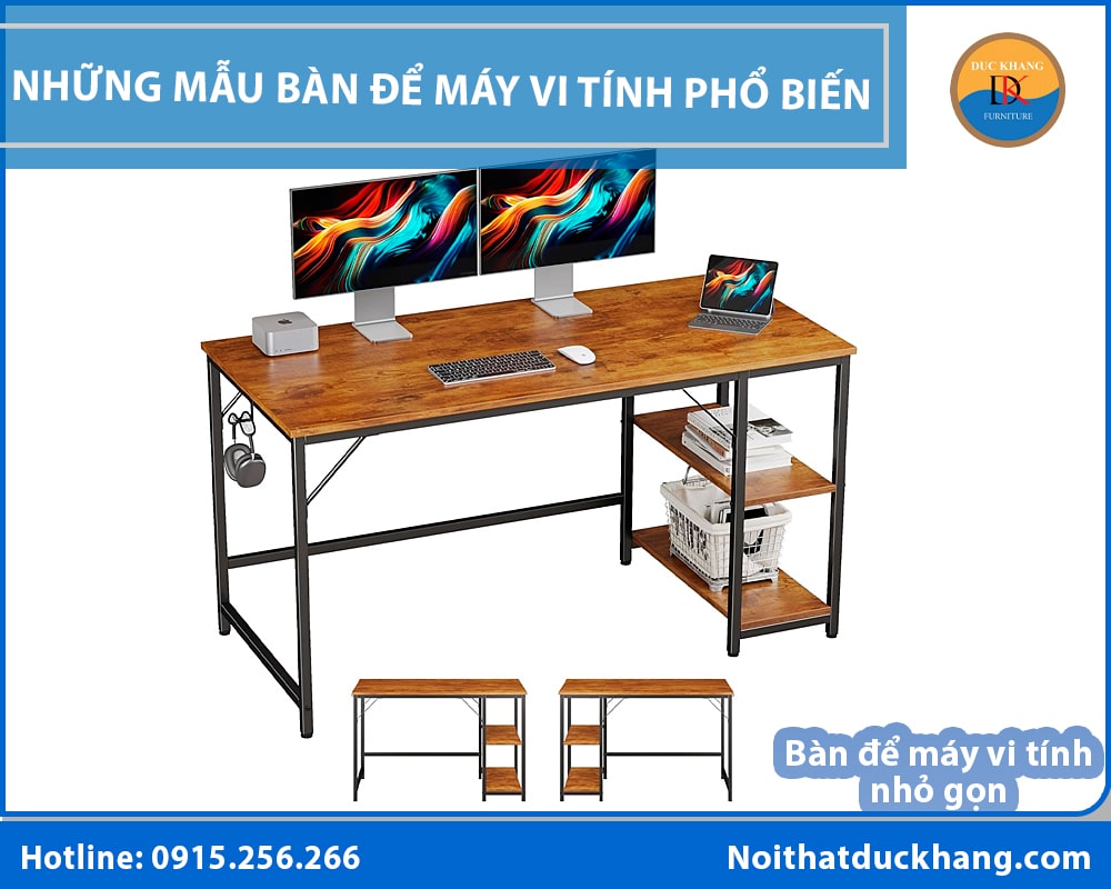 Bàn để máy vi tính nhỏ gọn cho sinh viên, nhân viên văn phòng