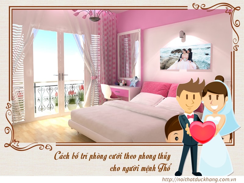 Màu sắc phòng cưới theo phong thủy tốt cho người mệnh Thổ