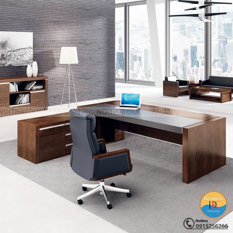 DKBGDHD38 | Bàn giám đốc DKF kèm tủ tài liệu, kích thước đa dạng
