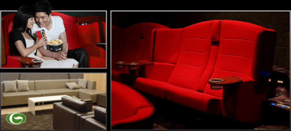 Ghế rạp chiếu phim CGV có kiểu dáng thẩm mỹ và hiện đại