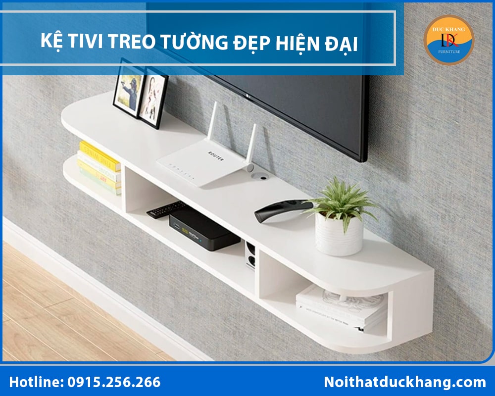 Top 3 mẫu kệ tivi treo tường đẹp hiện đại 2025 kèm báo giá