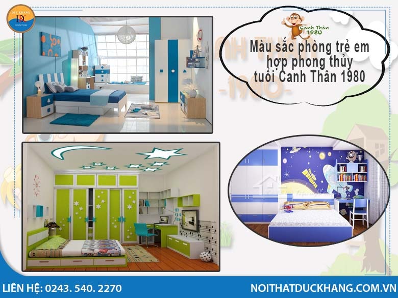 Màu sắc phòng ngủ cho bé hợp phong thủy tuổi Canh Thân