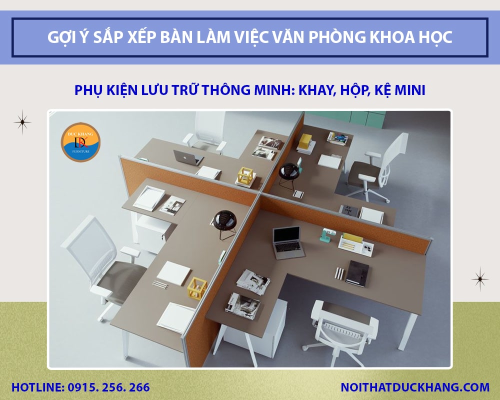 Phụ kiện lưu trữ thông minh: Khay, hộp, kệ mini
